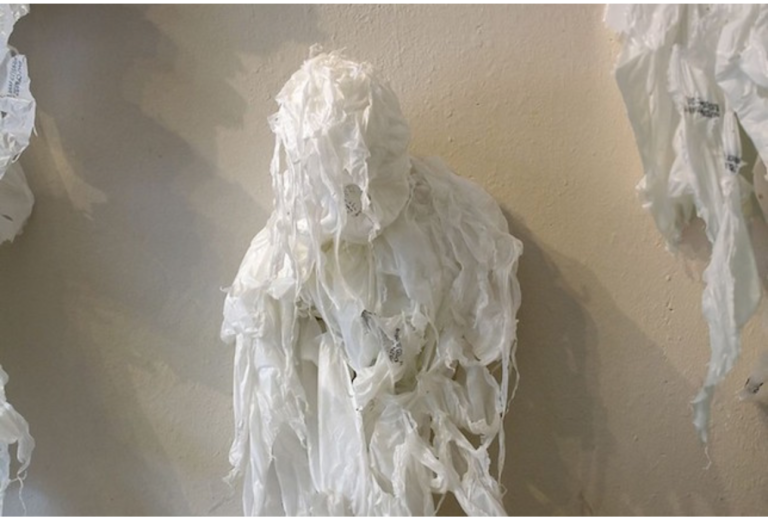 Khalil Chishtee, Plastic bag sculptures