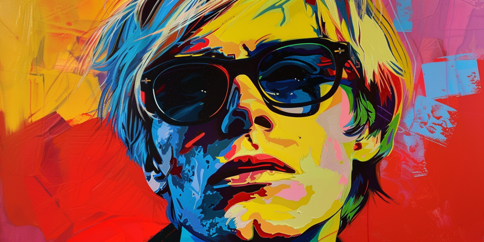 Peinture représentant Andy Warhol