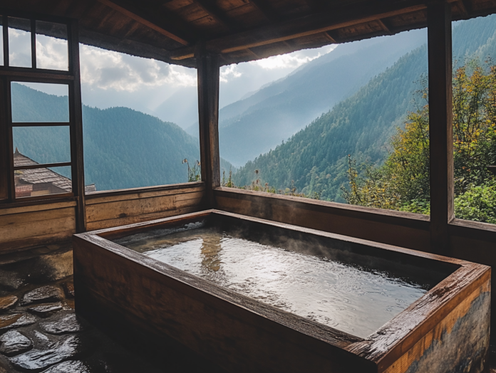 Bains de pierres chaudes au Bhoutan