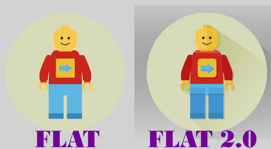 Différence entre les styles Flat et Flat 2.0