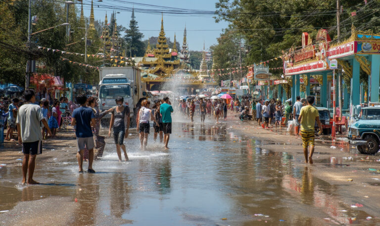 Thingyan festival de Myanmar